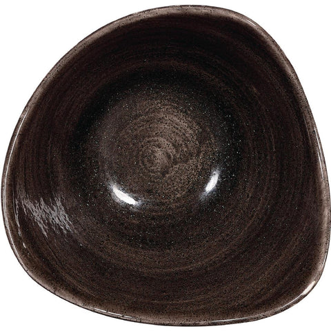 Churchill Stonecast Patina Triangular Bowls Black 153mm (Pack of 12)