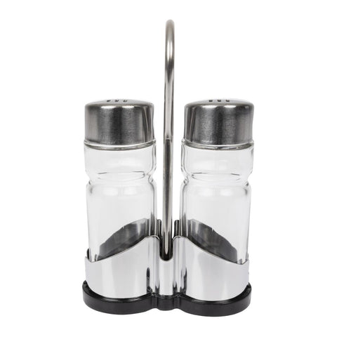 Stand Salt APS Salt and Pepper Cruet Set and Stand | Advantage Catering Equipment