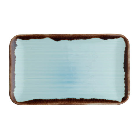 Dudson Harvest  Organic Rectangular Plates Turquoise 270mm (Pack of 12) product image