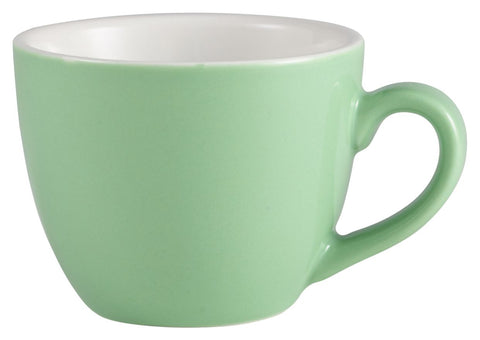 Genware 312109GR Royal Bowl Shaped Cup 9cl Green - Pack of 6