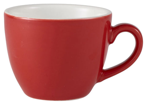 Genware 312109R Royal Bowl Shaped Cup 9cl Red - Pack of 6