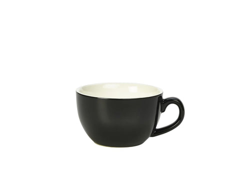 Genware 322125BK Royal Bowl Shaped Cup 25cl Black - Pack of 6