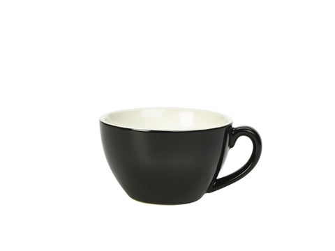 Genware 322134BK Royal Bowl Shaped Cup 34cl Black - Pack of 6