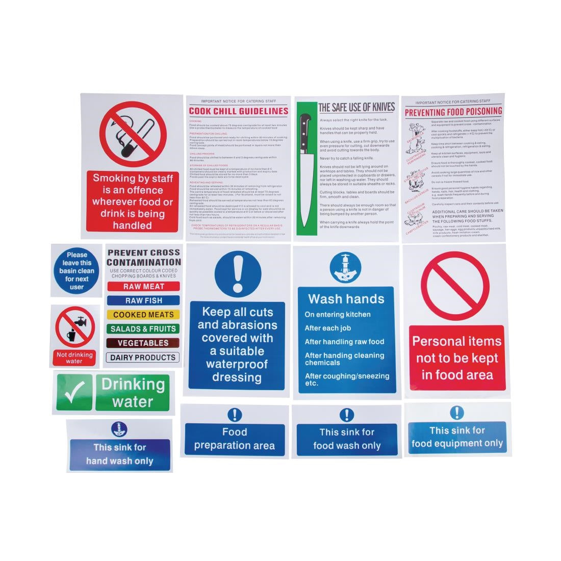 Vogue Food Preparation Sign Pack product image