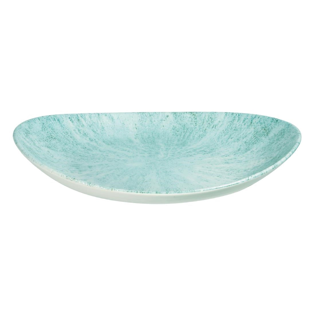 Churchill Stone Oval Coupe Plates Aquamarine product image