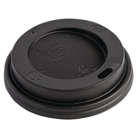 Fiesta Recyclable Coffee Cup Lids Black 225ml / 8oz (Pack of 50)