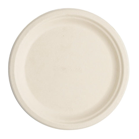 Vegware Compostable Nourish Moulded Fibre Plate Natural 9"/226mm (Pack of 500)