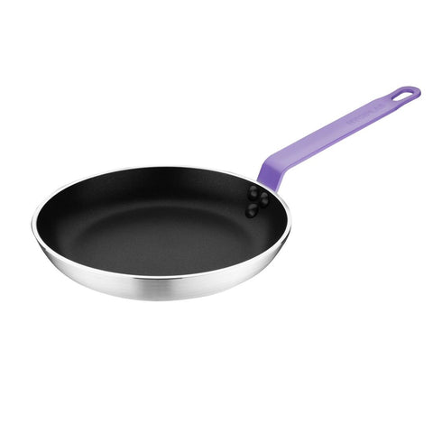 Hygiplas Non-Stick Teflon Aluminium Platinum Plus Frying Pan with Purple Handle 200mm