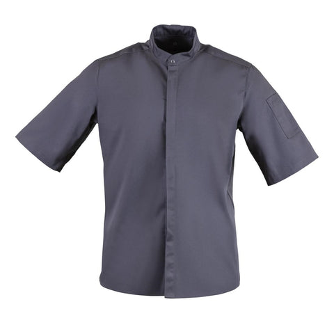 Southside Band Collar Chefs Jacket Charcoal product image