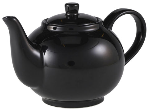 Genware 393945BK Royal Teapot 45cl Black - Pack of 6