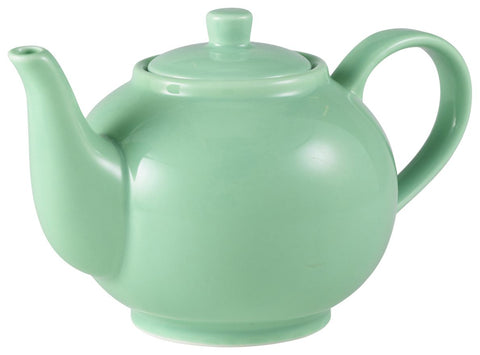 Genware 393945GR Royal Teapot 45cl Green - Pack of 6