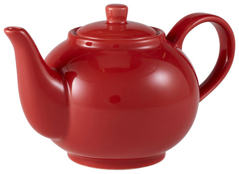 Genware 393945R Royal Teapot 45cl Red - Pack of 6
