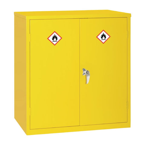 Hazardous Substance Cabinet Double Door Yellow 30Ltr
