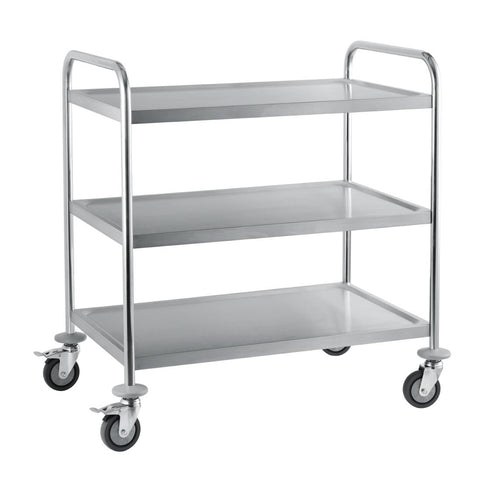 Craven Stainless Steel 3 Tier Clearing Trolley