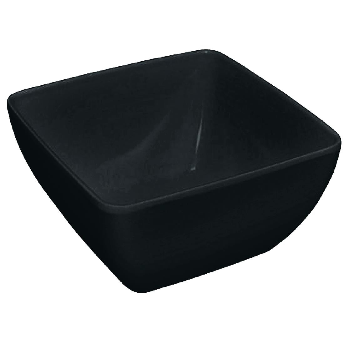 Olympia Kristallon Curved Black Melamine Bowl product image