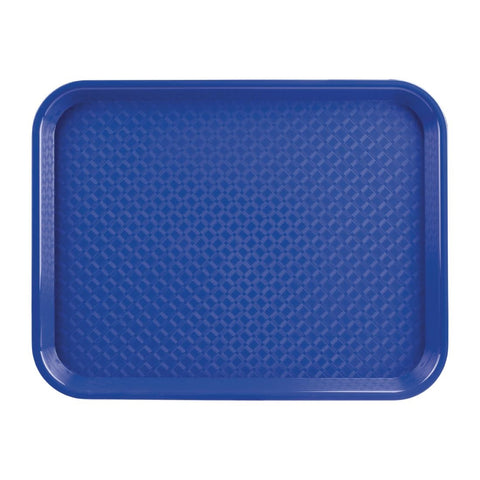 Olympia Kristallon Polypropylene Fast Food Tray Blue Medium 415mm