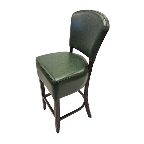 Hanoi Bar Chair in Dark Walnut with Bison Cedar Vinyl (Pack of 2)