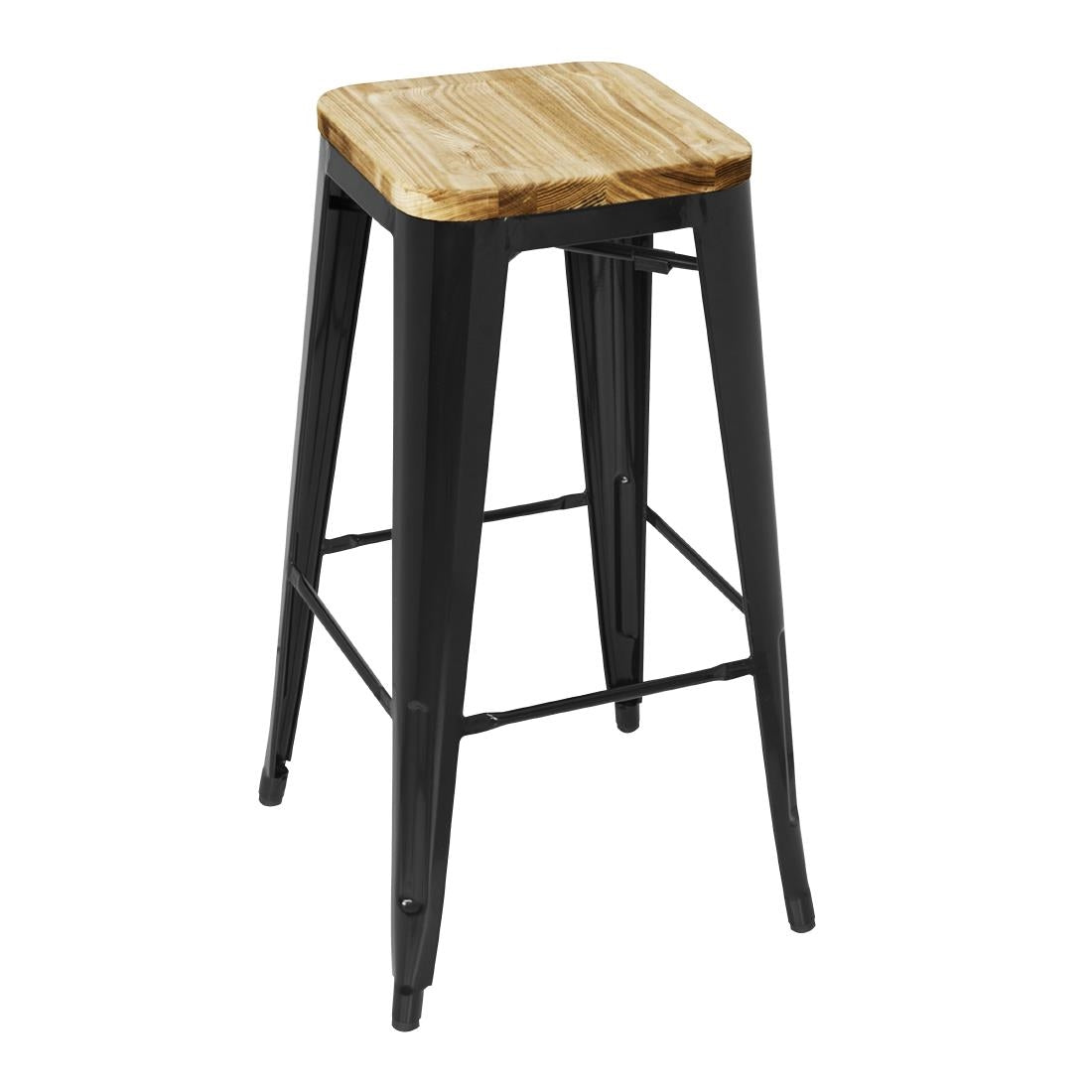 Bolero Bistro High Stools with Wooden Seat product image