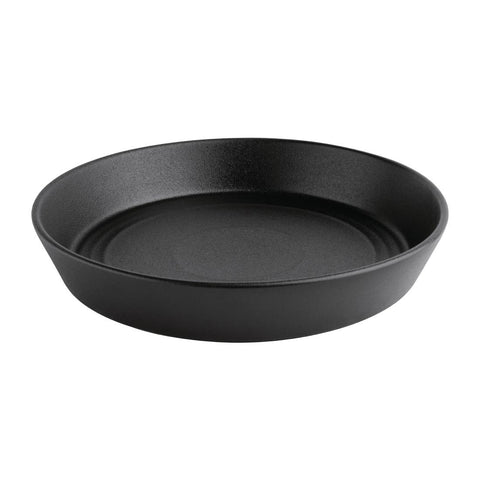 Olympia Cavolo Textured Black Flat Round Bowl product image