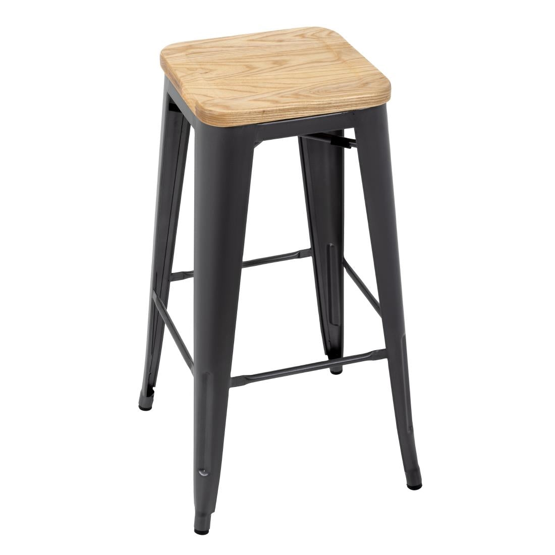 Bolero Bistro High Stools with Wooden Seat product image