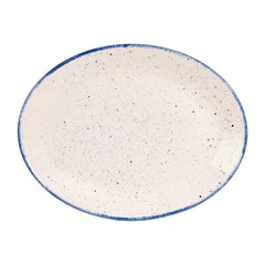 Churchill Stonecast Hints Indigo Blue Oval Plates 305mm (Pack of 12)