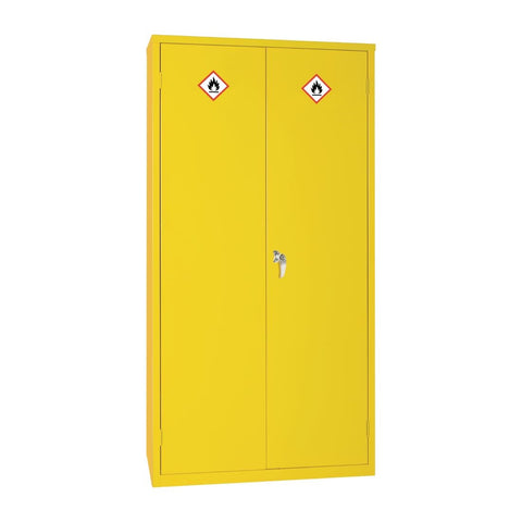 Hazardous Substance Cabinet Double Door Yellow 50Ltr