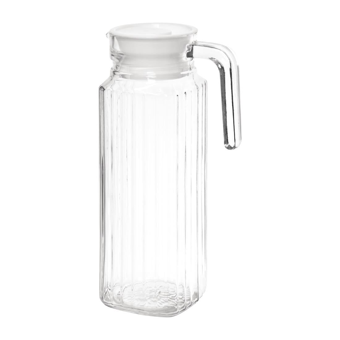 Olympia Ribbed Glass Jugs 1Ltr (Pack of 6) product image