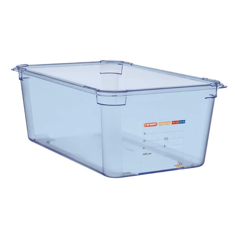 Araven ABS Food Storage Container Blue GN 1/1 200mm