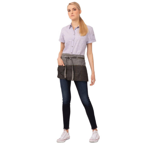 Chef Works Urban Manhattan Waist Apron Grey