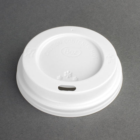 Fiesta Recyclable Coffee Cup Lids White 225ml / 8oz (Pack of 50)