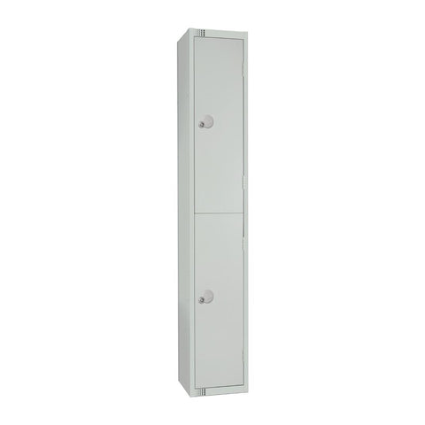 Elite Double Door Padlock Locker Grey