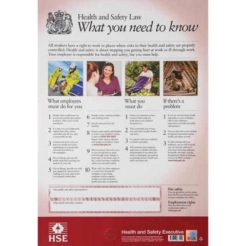 Health & Safety Law Poster A2 product image