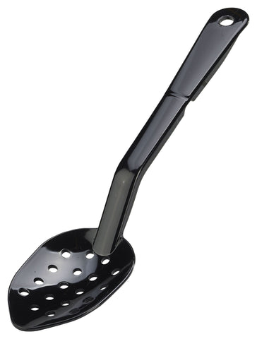 Genware 4411-03 Perforated Spoon 11" Black PC