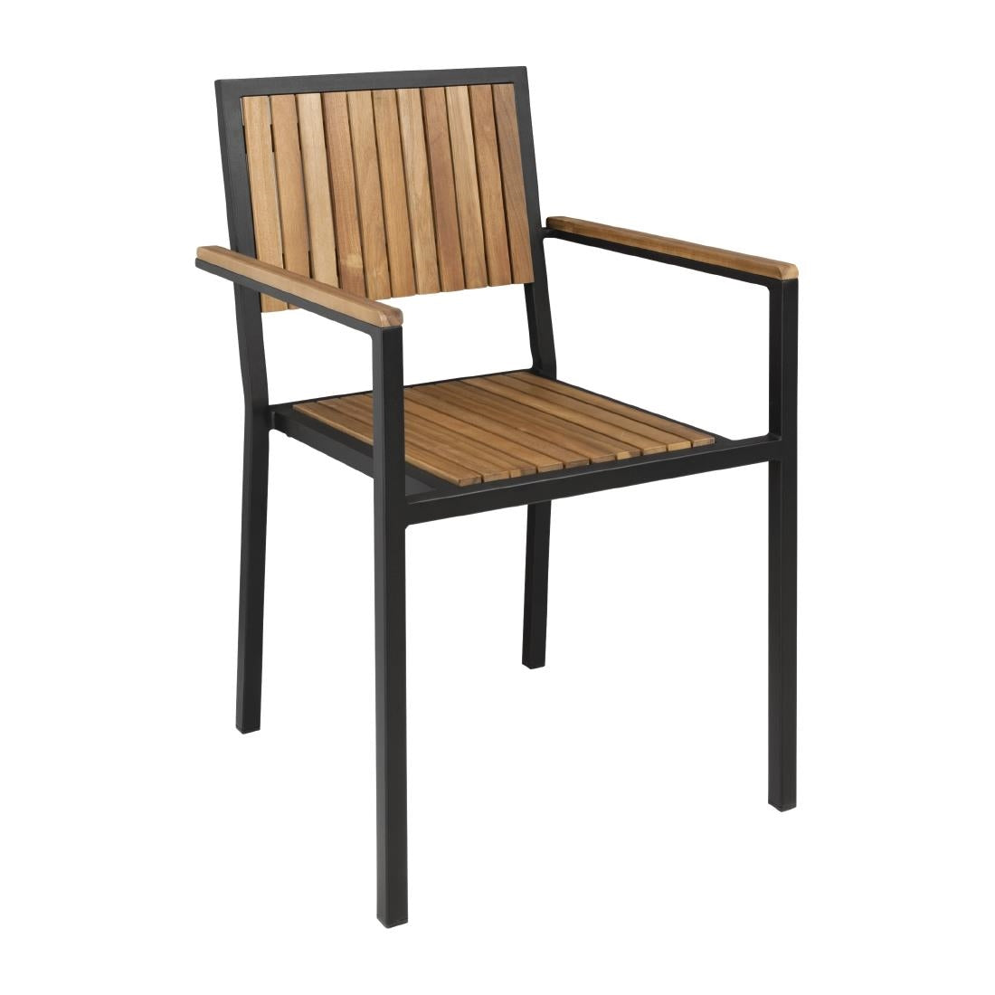Bolero Steel & Acacia Armchair product image