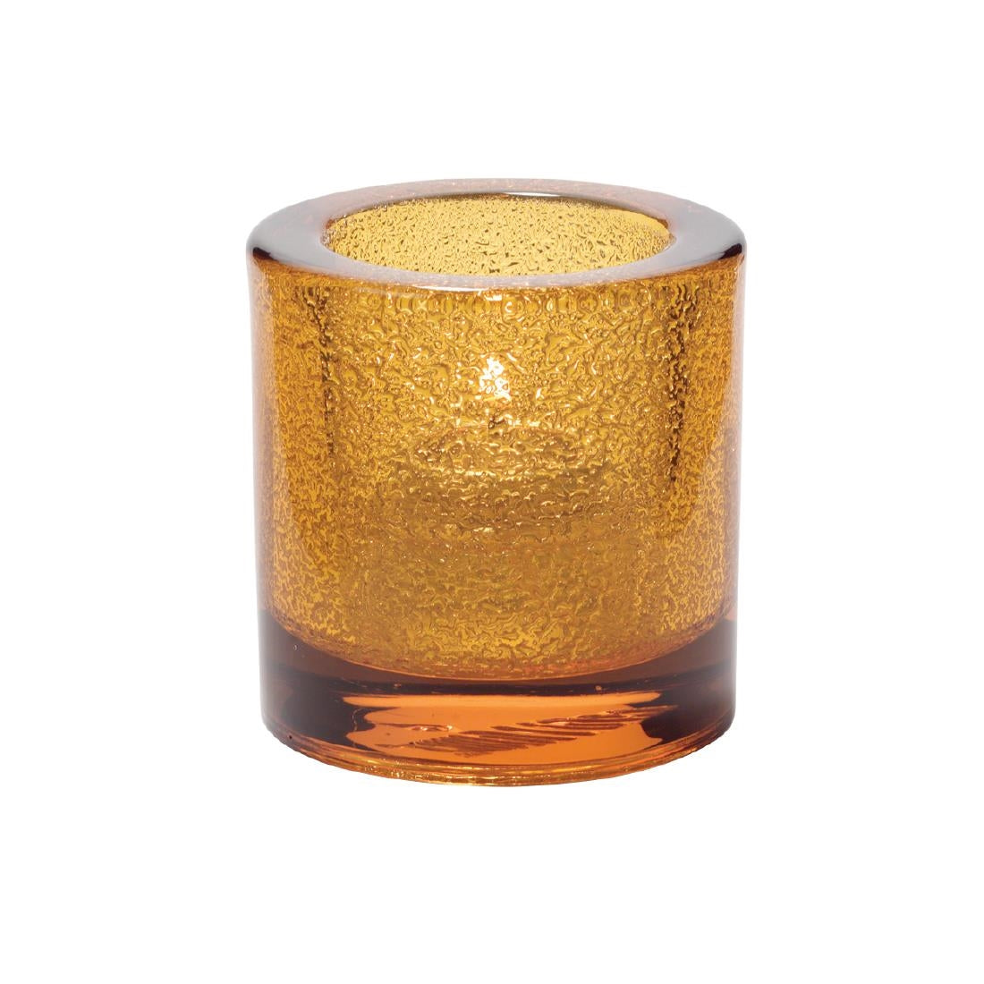 Hollowick Thick Round Amber Jewel Tealight product image