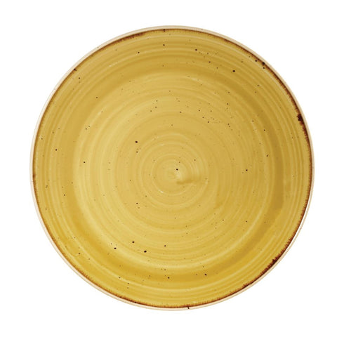 Churchill Stonecast Round Coupe Plate Mustard product image
