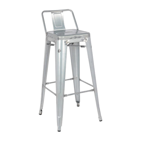 Bolero Bistro Galvanised Steel High Stool product image