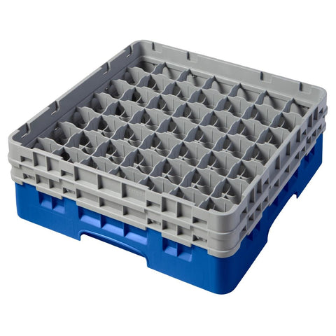Cambro Camrack Blue 49 Compartments Max Glass Height 120mm