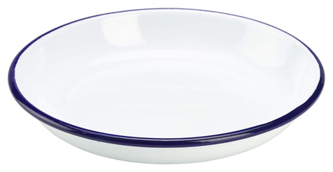 Genware 45618 Enamel Rice/Pasta Plate 18cm