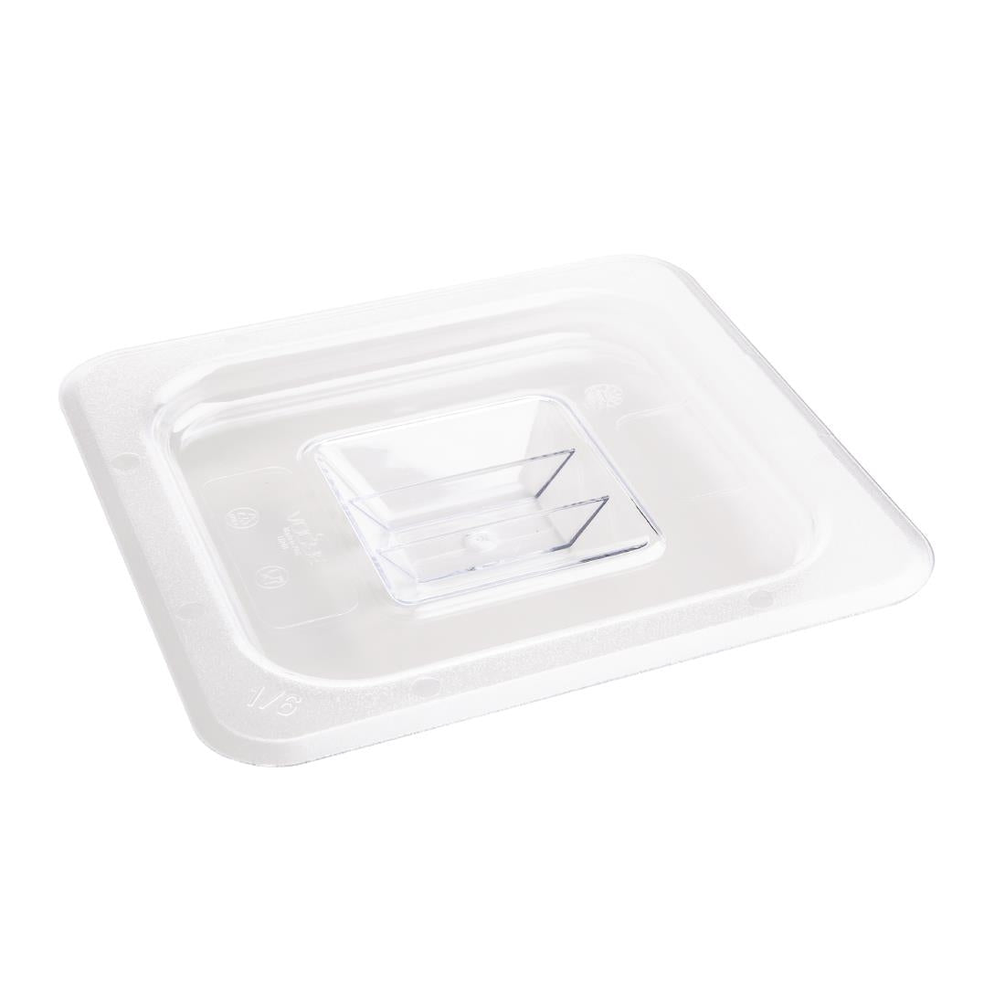 Vogue Polycarbonate 1/6 Gastronorm Lid Clear product image