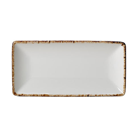 Steelite Brown Dapple Rectangle Six Plates (Pack of 6)