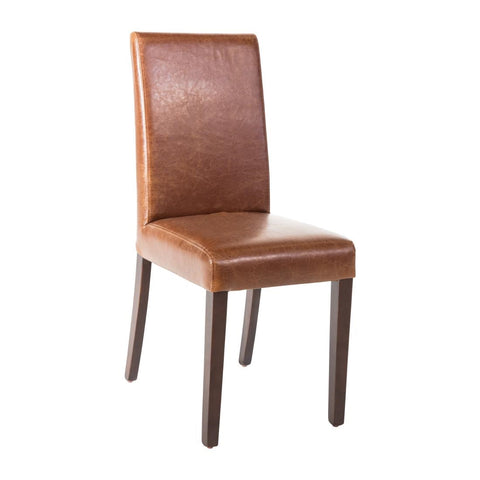 Bolero Faux Leather Dining Chair Antique Tan product image