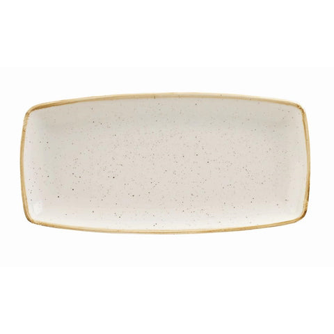 Churchill Stonecast Rectangular Plate Barley White 295 x 150mm