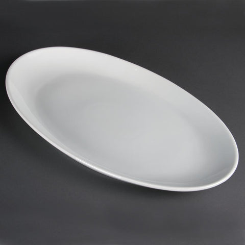 Olympia Whiteware French Deep Oval Plates 500mm