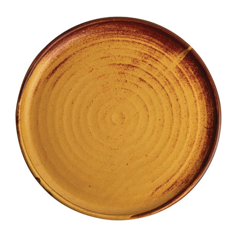 Olympia Canvas Small Rim Round Plate Sienna Rust 265mm (Pack of 6)