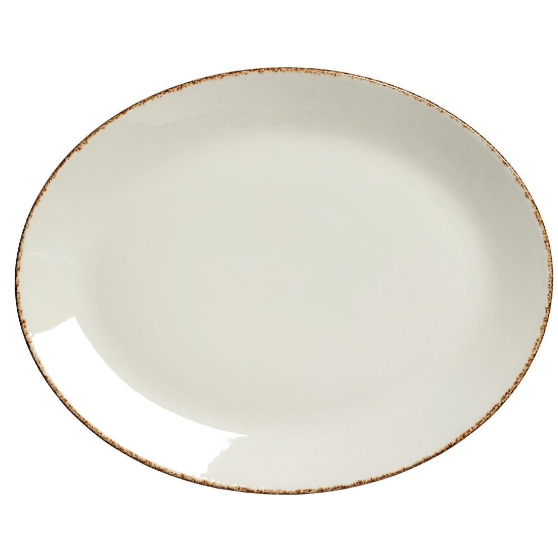 Steelite Brown Dapple Oval Coupe Plates 342mm product image