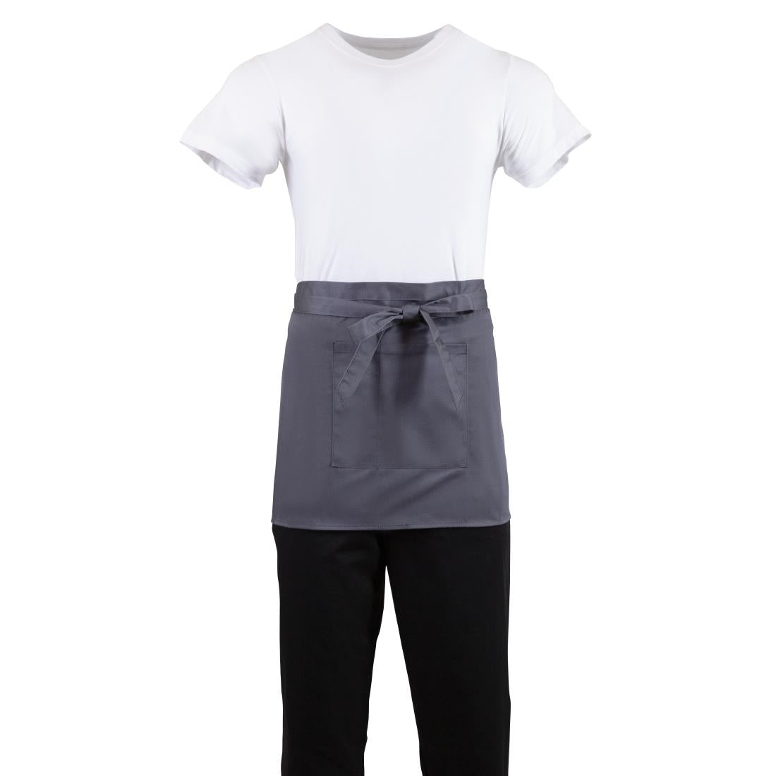 Whites Short Bistro Apron Charcoal product image