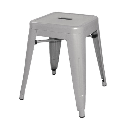 Bolero Bistro Galvanised Steel Low Stool product image