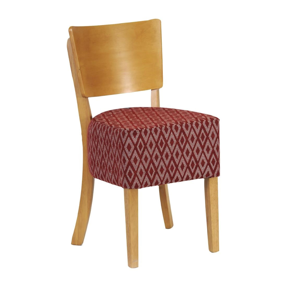 Asti Padded Soft Oak Dining Chair with Red product image