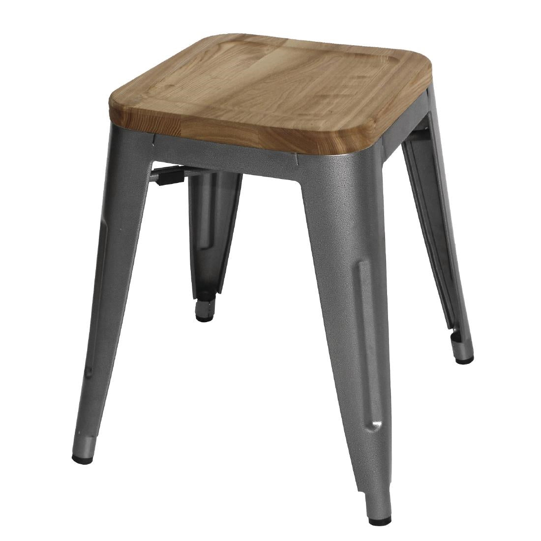 Bolero Bistro Low Stools with Wooden Seat Pad product image